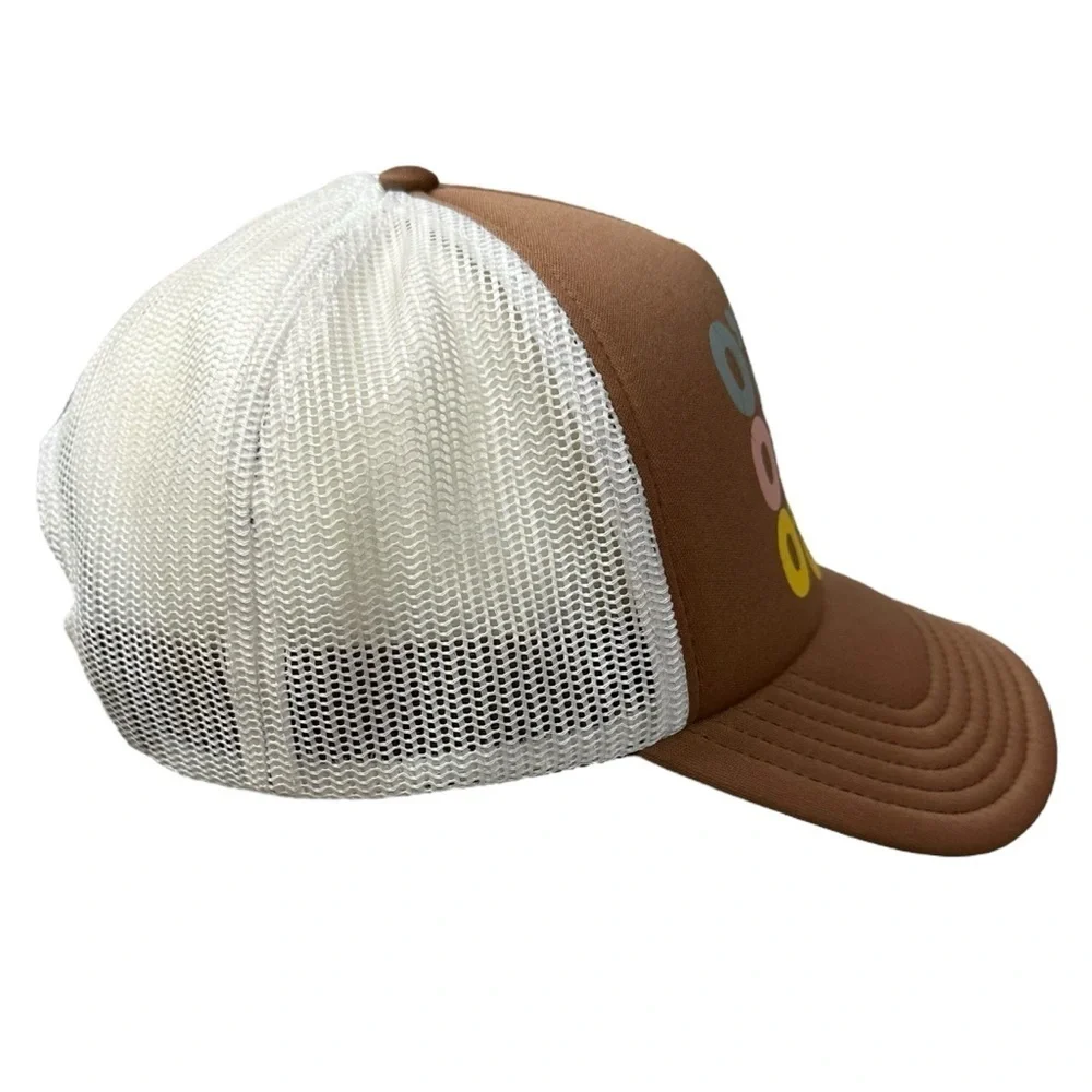 Vintage O’Neill Trucker Hat Brown Beach California Retro Logo Spell Out Surf